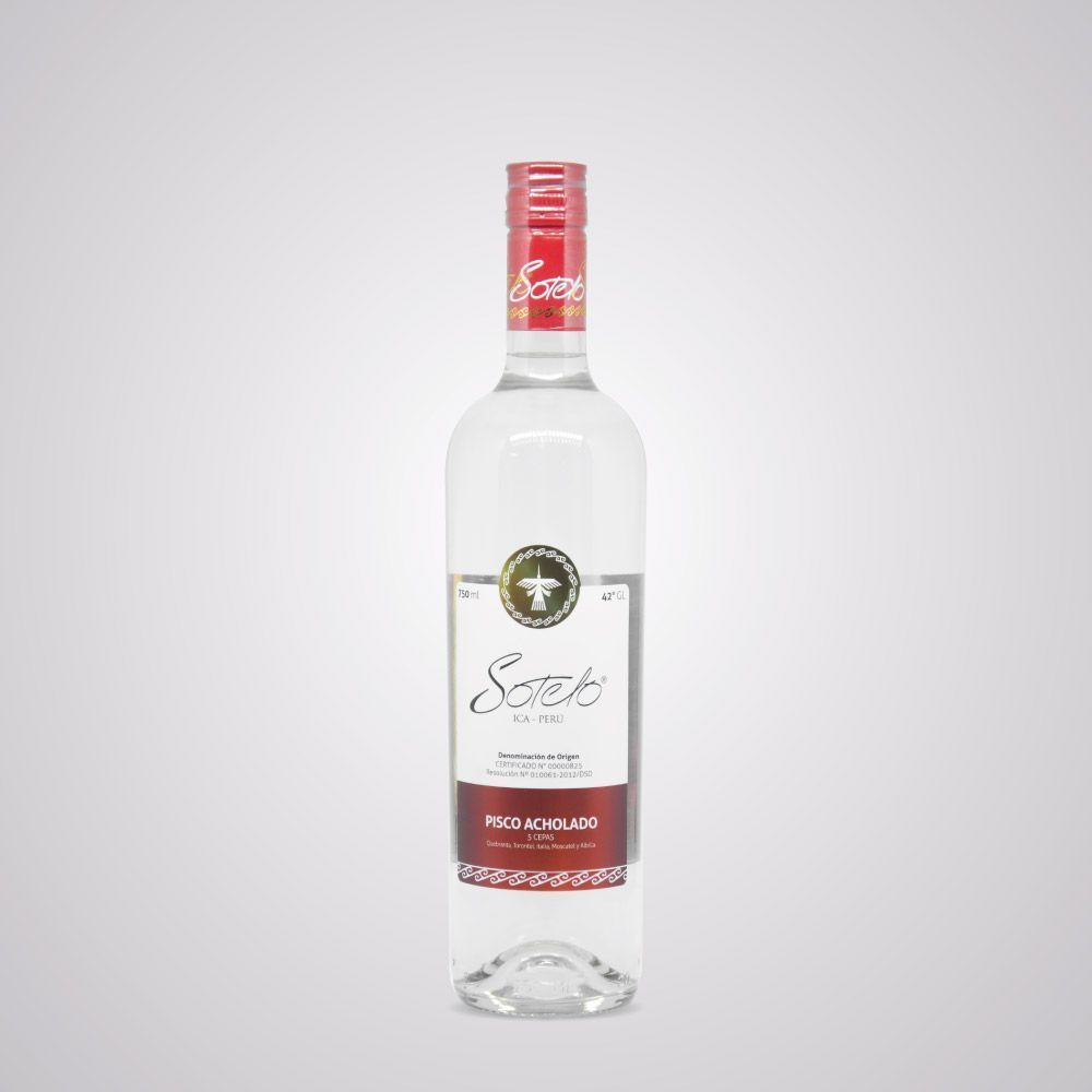 Botella de Pisco Acholado de 750 ml