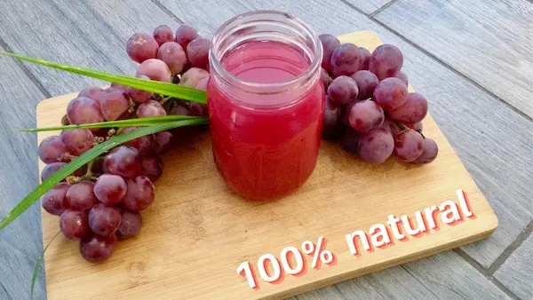 jugo natural de uvas pisqueras sin alcohol para niños